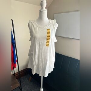 3/$15 White Sleeveless Tank